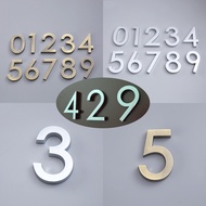 1PCS 8cm 3D Digits House Number Stickers Hotel Apartment Door Number ABS Number Plates