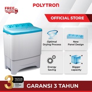 POLYTRON Mesin Cuci 2 Tabung 8 Kg Primadona Giant PWM 8073B