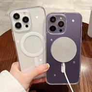 Big Hole Magnetic Phone Case for Samsung S24 Ultra Case S23 S24 S25 Ultra FE A16 A56 Transparent