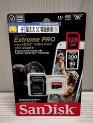 貓太太【3C電腦賣場】SanDisk 128G Extreme PRO A2 MicroSD記憶卡