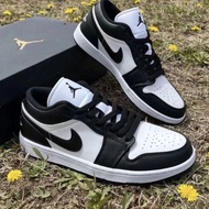 Pure Original AJ1Low Black Purple Toe Casual Sneakers Gray Black White Joe 1 Low-Top Couple Sneakers
