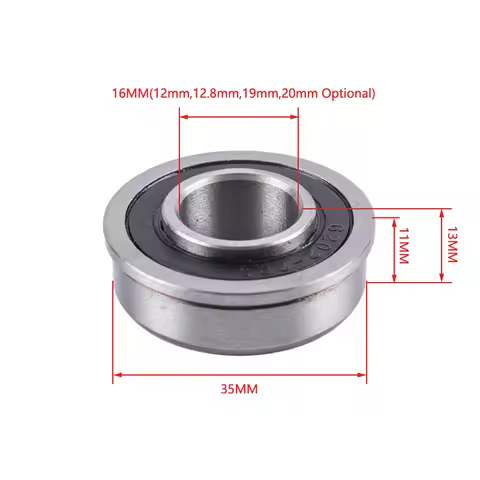 Bearing F6202 F6202RS F6202-16-2RS 13x35x11MM Flange ABEC-1 Miniature Deep Groove Garden Trolley Bal