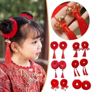 New Year Hair Accessories Plush Hair Circles Chinese Children's Hair Accessories Style Hanfu B7R0