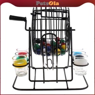 [PETSOLA] New Arrival Drinking Game Lottery Machine Bingo + 6 Pcs Glasses + 48 Pcs Balls