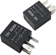 5 Pins 12V Relay F57B14B192AA (2Pcs), 10A/20A DC Automotive Relay Replacement for Select Ford Toyota