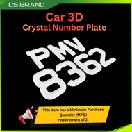 Car 3D Crystal Number Plate / Nombor 3D Plate Kereta / Lebih Tebal / Lebih Quality / Harga Direct Ki