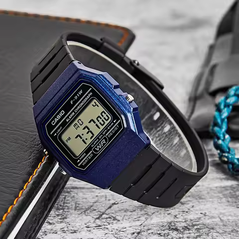 CASIO F-91WM-2A Digital Quartz Wristwatch Alarm Chronograph 30M Water Resistant Ultra Light Square F
