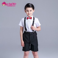 Flower Girl Dress Boy Boy Dress School Children Performance Dress Black Trousers Overalls Gentleman 