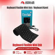 keyboard usb keypad mini flexsible eksternal laptop gulung keyboard mini laptop lipat