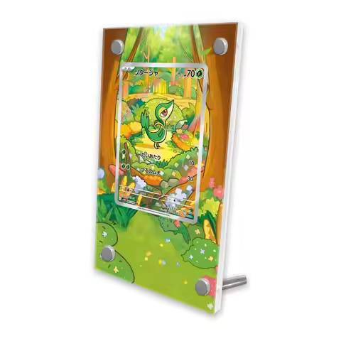 Anime Pokemon Sv11 AR Snivy Card Display Case Extended Art Stuck Brick Anime Collection Card Extende