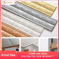 [ISHOWMAL] Waist Line Skirting Line 3D Wall Stickers 3D Foam Edge Border Waterproof Sticker❀