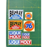 Sticker liquimoly belray 76 lubricants stiker pantul cahaya