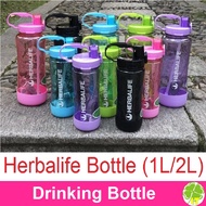 🌟FREE GIFT🌟 Herbalife LeakProof Water Bottle with rubber base Anti-slip Sport Drinking Water (2Litre/1Litre)