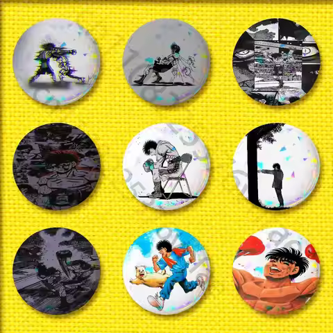 Boxing H-Hajime no Ippo Makunouchi Badges 32mm 25mm 44mm 75mm 58mm Round Pin Brooch Hat Cap Souvenir