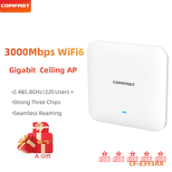 [ushh] 3000Mbps High Power Ceiling AP WiFi6 AX Wireless Wall-mounted Router Access Point 2.4&amp;5.8GHz RJ45 WAN/LAN Gigabit Port Indoor
