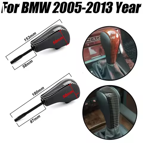 Automatic AT Short Long Gear Stick Car Shift Gear Knob For BMW E81 E82 E87 E90 E91 E92 E93 E36 E38 E