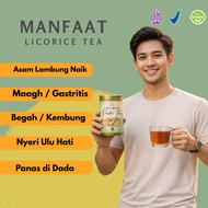 Licorice Herbal Stomach Tea, Sweet Root, Ginger, Chamomile, Mint, Fennel, Natural GERD Stomach Tea