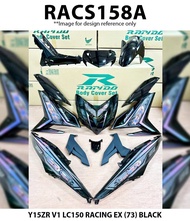 Cover Set Rapido Yamaha Y15ZR V1 V2 LC150 RACING EX (73) Purple Black Ysuku Accessories Motor Y15 Coverset Ungu Hitam