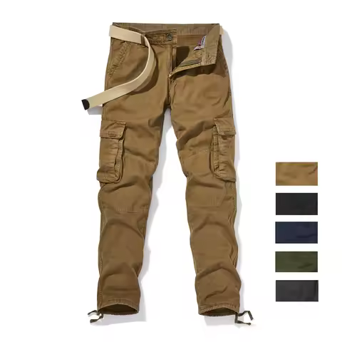 New Spring Autumn Cargo Pants Men's Trousers Hiking Pants Black Joggers Work Sports Gym Sweatpants H