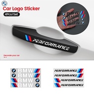 4Pcs Car Door Handle Stickers bmw Decoration Decals For bmw Performance M Power E90 E91 E92 E93 X1 X