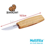 Beaver Craft Small Whittling Knife (C1) - Wood Carving Knife