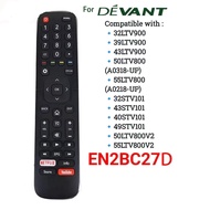 Replacement Remote Control for Devant Hisense Smart TVs EN2BD27H EN2BC27 EN2B C27D