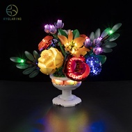 KEYUN | ชุดไฟ LED ของเล่น LEGO ซีรีย์ช่อดอกไม้ 10345 สวนดอกไม้
