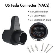 EV Charger Holder Type 2 Wall Mounted EV Charging Cable Holder Gun Head Organizer Universal