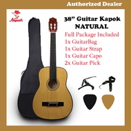 Kapok Acoustic Guitar Kapok 38" Natural 100% Original Free Tuning &amp; Bubble Wrap