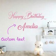 1pc Customized Name Wall Decal, Birthday Home Decor, Suitable For Bedroom Art And Wallpaper. Sticker