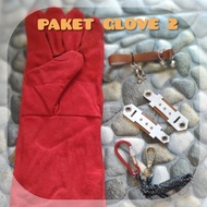 Angklet / Tali Kali Burung Hantu Barn Owl /Tyto Alba + Welding Glove