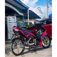 HLD Cover Set Exciter Thai LC135 V1 Blue/Pink Sticker Reflected
