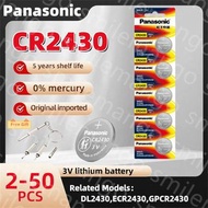Panasonic CR2430 3V Lithium Battery CR 2430 DL2430 BR2430 280mAh Button Batteries for Key Fob Watch 