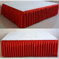 Table decoration, pleated table skirt, 75cmx100cm