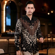 Sharma Kemeja Batik Pria Lengan Panjang Danapati Formal Slim Fit Casual Baju Batik Kantor Cowok Lask