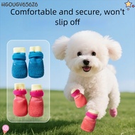 HGOUGV656Z6 4Pcs/Set Dog Shoes, Waterproof Anti-dirty Puppy Mesh Shoes, Portable Wear Resistant Non-