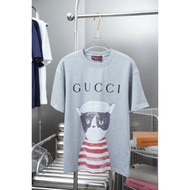 Gucc Gucc Gucc Short-Sleeved T-Shirt [Official Synchronization] 2025 New Style Cartoon Series Letter