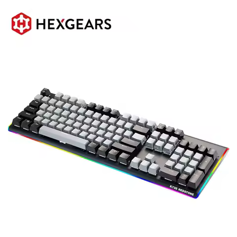 HEXGEARS GK735 Wireless Mechanical Keyboard Hot Swap PBT Gasket RGB Gaming Mechanical Keyboard 104 K