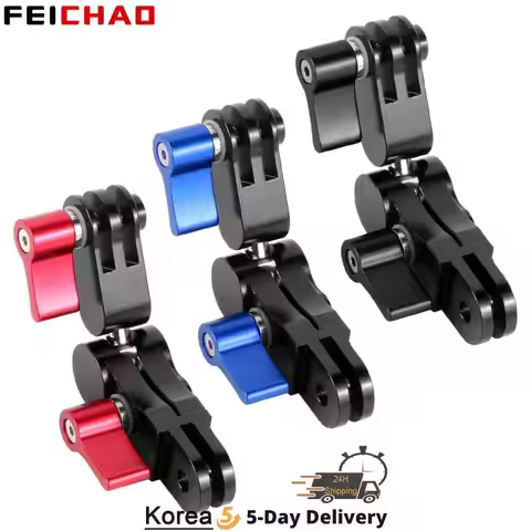 360 Degree Rotation Metal Tripod Mount Adapter Helmet Camera Fixed Holder for Gopro for DJI Osmo Act