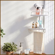 【ikloo】TACO無痕吸盤系列-時尚雙層角落置物架