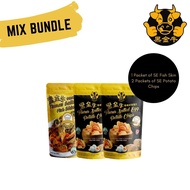 Black Taurus 3 Mix Bundle with 1 Salted Egg Fish Skin and 2 Salted Egg Potato Chips