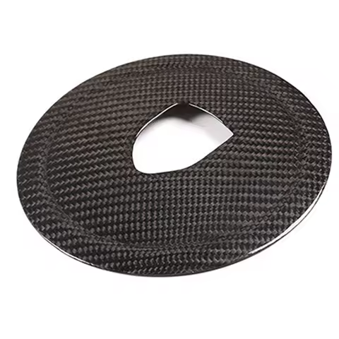 ABTC-Real Carbon Fiber Steering Wheel Rings Logo Trim Cover Stickers For 911 Panamera Cayenne Boxste