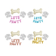 Dog Bone Birthday Party Aluminum Film Balloon Set Dog Paw Latex Balloon Letspawty Aluminum Film Ball