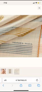 Hermes 90x180 長方形 cashmere scarf 圍巾 情人節禮物