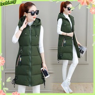 Hitchie -10Deg Women Sleeveless Padded Winter Down Jacket Woman Fleece Baju Sejuk Tebal Parka Korean