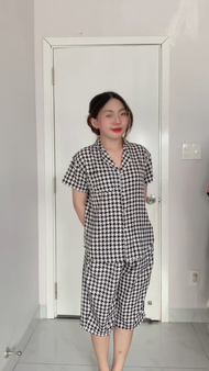 Bộ Pijama lửng Bigsize 50-100kg - Thiết Kế Rộng Rãi Thoải Mái Chất Liệu Mềm Mát bộ mặc nhà thoải mái