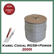 KABEL CCTV COXIAL +POWER RG59 1ROLL 300M