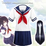 ชุดคอสเพลย์อนิเมะ Yandere Simulator Ayano Aishi แบบเต็มชุด สําหรับเด็กผู้หญิง ชุดนักเรียน 👻9.3