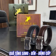 Genuine Cowhide Men's Belt K7 TL01, Automatic Buckle Belt Length 1.2cm Width 3.5cm
