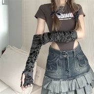 European and American New Long Hole Beggar Gloves Punk Style Distressed Hole Gloves Long Beggar Glov